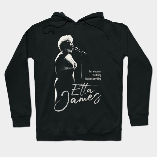 Etta James silhouette Hoodie by BAJAJU